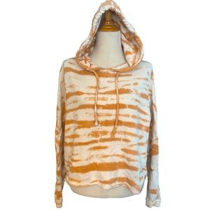 Ivory Ella Peach Cropped Hoodie